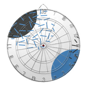 Modern, simple, cool, abstract, graphic pattern dartboard