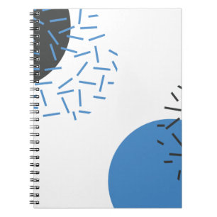 Modern, simple, cool, abstract, graphic pattern notebook
