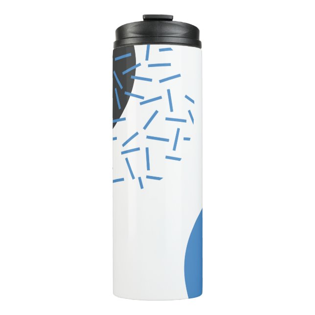 Modern, simple, cool, abstract, graphic pattern thermal tumbler (Front)