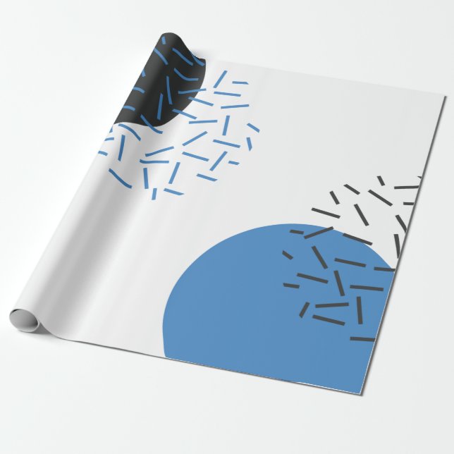 Modern, simple, cool, abstract, graphic pattern wrapping paper (Unrolled)