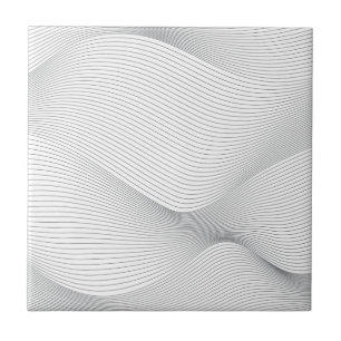 Modern, simple, cool, abstract motion wave pattern ceramic tile