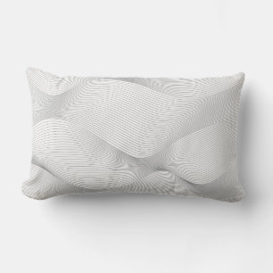 Modern, simple, cool, abstract motion wave pattern lumbar cushion