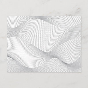 Modern, simple, cool, abstract motion wave pattern postcard