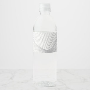 Modern, simple, cool, abstract motion wave pattern water bottle label