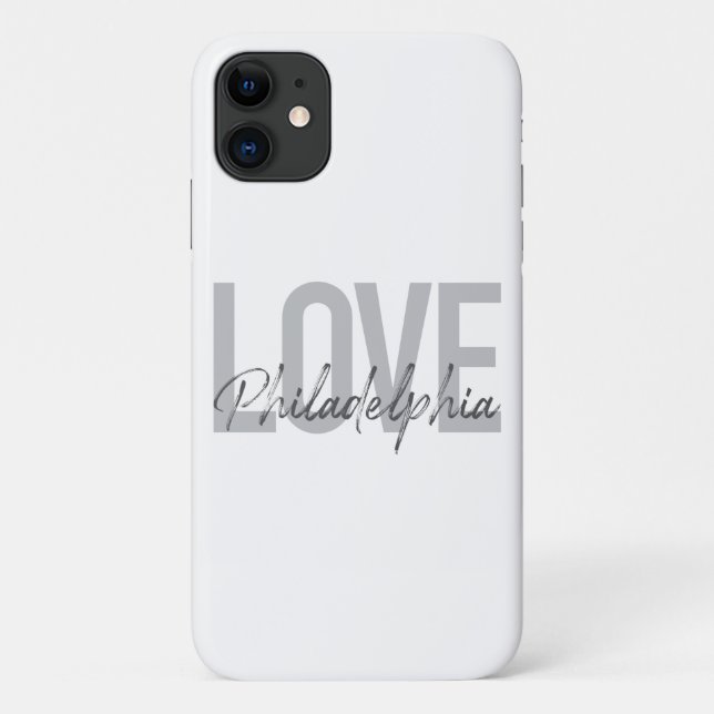 Modern, simple, cool, design Love Philadelphia Case-Mate iPhone Case (Back)