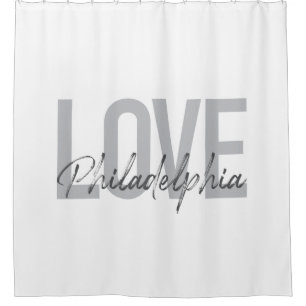 Modern, simple, cool, design Love Philadelphia Shower Curtain