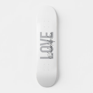Modern, simple, cool, design Love Philadelphia Skateboard
