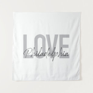 Modern, simple, cool, design Love Philadelphia Tapestry