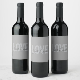 Modern, simple, cool design Love South Carolina Wine Label