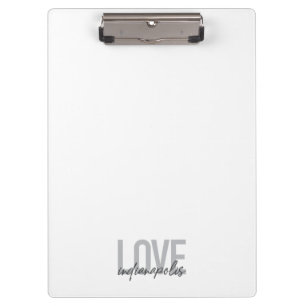 Modern, simple, cool design of Love Indianapolis Clipboard