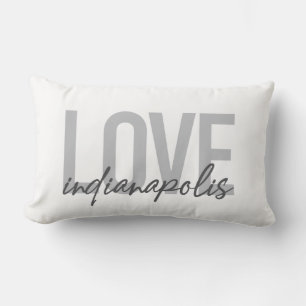 Modern, simple, cool design of Love Indianapolis Lumbar Cushion