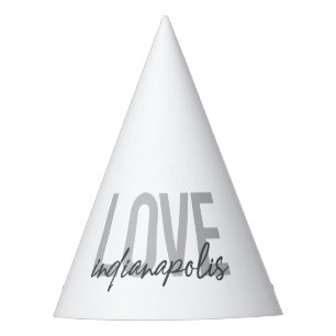 Modern, simple, cool design of Love Indianapolis Party Hat