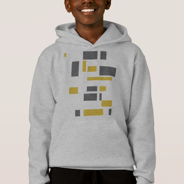 Modern, simple, cool geometric yellow grey pattern (Front)