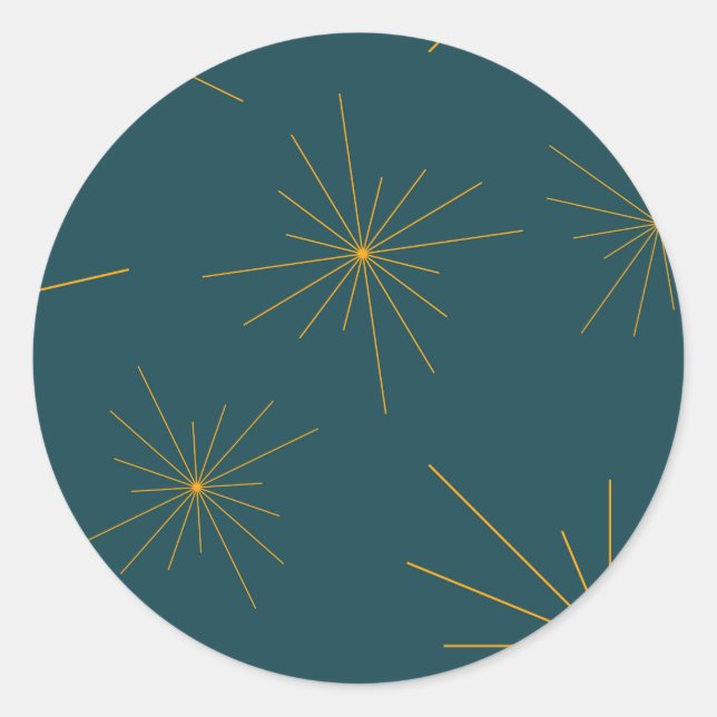 Modern, simple, cool, trendy light abstraction classic round sticker (Front)
