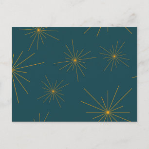 Modern, simple, cool, trendy light abstraction postcard