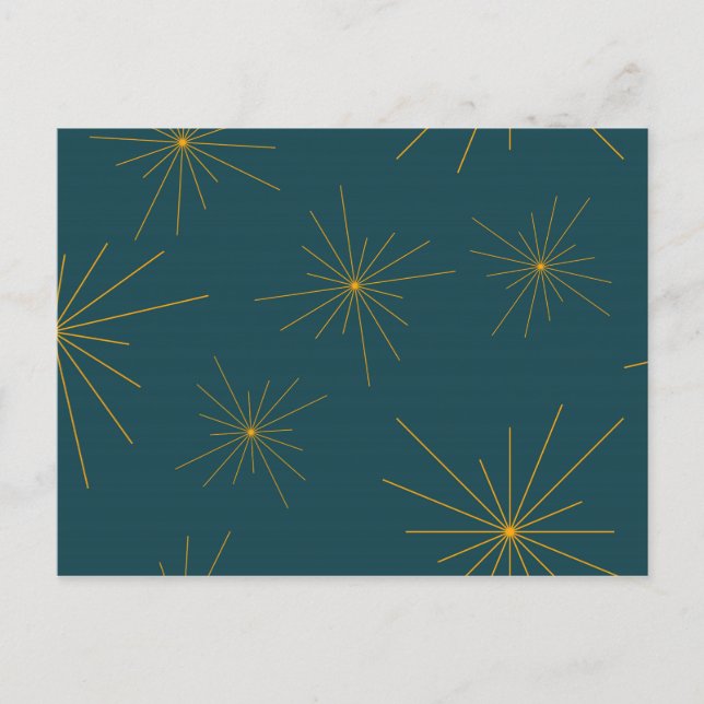 Modern, simple, cool, trendy light abstraction postcard (Front)