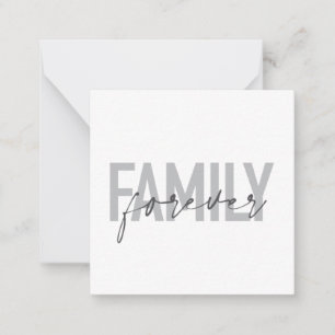 Modern, simple, cool typography Family Forever Card