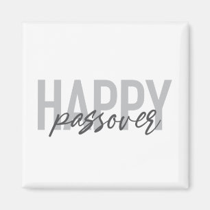 Modern, simple, cool typography Happy Passover Magnet
