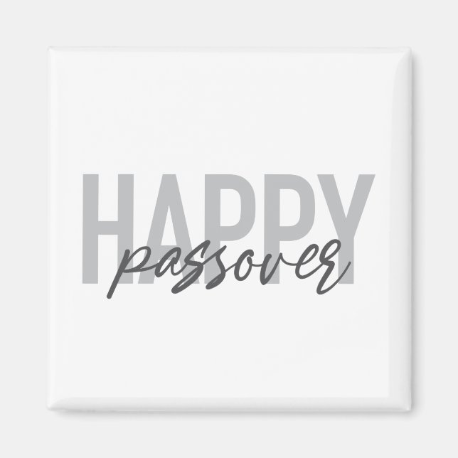 Modern, simple, cool typography Happy Passover Magnet (Front)
