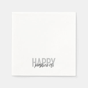 Modern, simple, cool typography Happy Passover Napkin