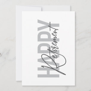 Modern, simple, cool typography Happy Retirement