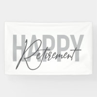Modern, simple, cool typography Happy Retirement