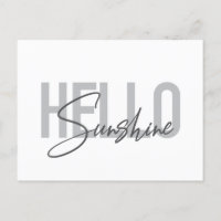 Modern, simple, cool typography Hello Sunshine
