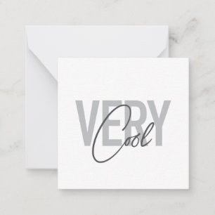 Modern, simple, cool typography of Very Cool Card