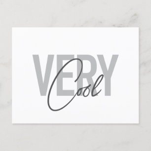 Modern, simple, cool typography of Very Cool Postcard