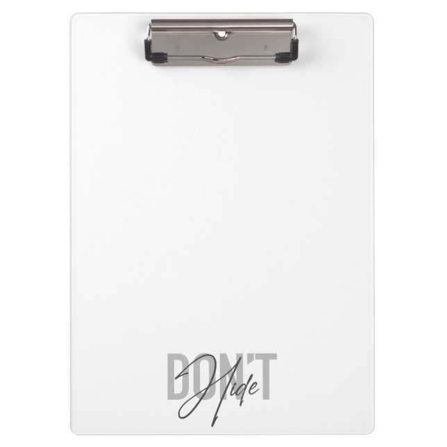 Modern, simple, cool, urban design Don't Hide Clipboard (Front)