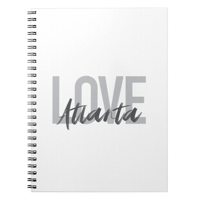 Modern, simple, cool, urban design Love Atlanta Notebook (Front)