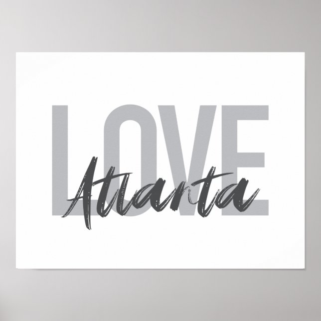 Modern, simple, cool, urban design Love Atlanta Poster (Front)