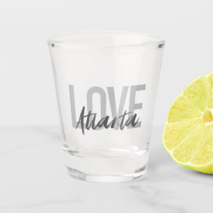Modern, simple, cool, urban design Love Atlanta Shot Glass