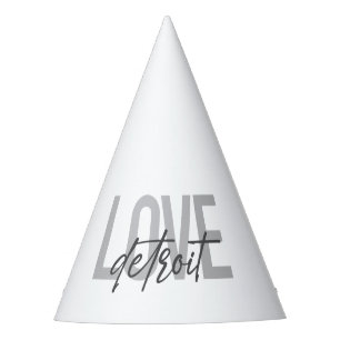 Modern, simple, cool, urban design Love Detroit Party Hat
