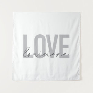 Modern, simple, cool, urban design Love Louisiana Tapestry