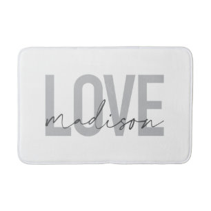 Modern, simple, cool, urban design Love Madison Bath Mat
