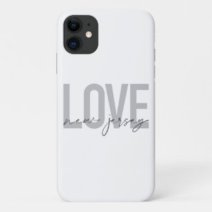 Modern, simple, cool, urban design Love New Jersey iPhone 11 Case