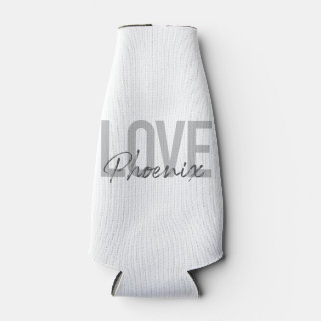 Modern, simple, cool, urban design Love Phoenix Bottle Cooler (Front)