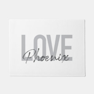 Modern, simple, cool, urban design Love Phoenix Doormat