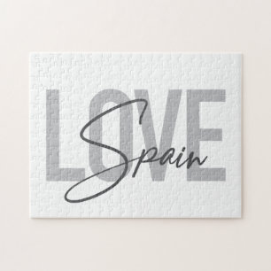 Modern, simple, cool, urban design Love Spain Jigsaw Puzzle