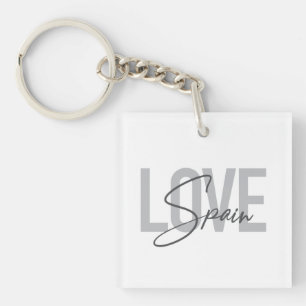 Modern, simple, cool, urban design Love Spain Key Ring