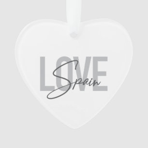 Modern, simple, cool, urban design Love Spain Ornament