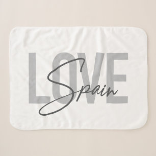 Modern, simple, cool, urban design Love Spain Sherpa Blanket