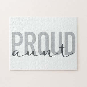 Modern, simple, cool, urban design Proud Aunt Jigsaw Puzzle