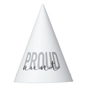 Modern, simple, cool, urban design Proud Aunt Party Hat