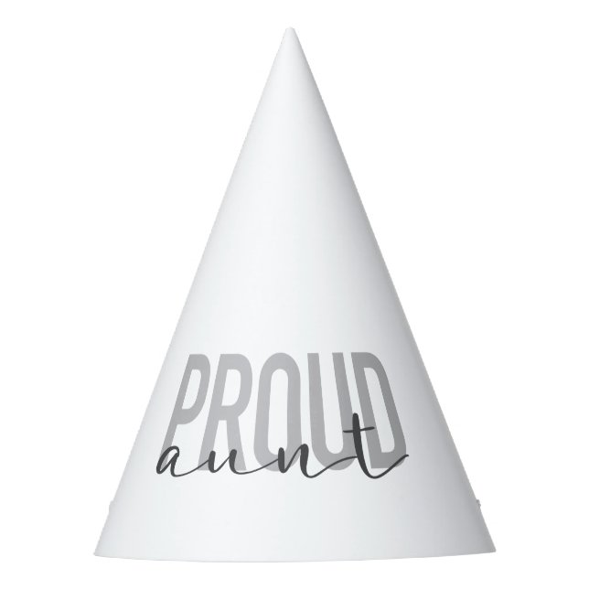 Modern, simple, cool, urban design Proud Aunt Party Hat (Front)