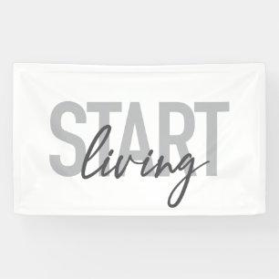 Modern, simple, cool urban typography Start Living Banner