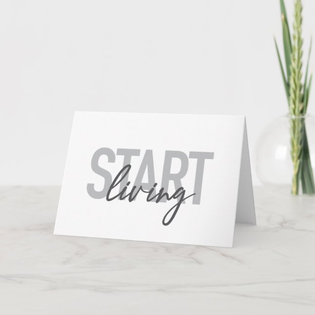 Modern, simple, cool urban typography Start Living Card (Front)