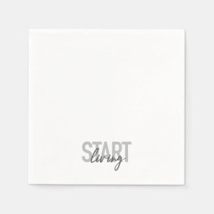 Modern, simple, cool urban typography Start Living Napkin