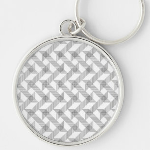 Modern, simple, cool, urban zigzag line pattern key ring